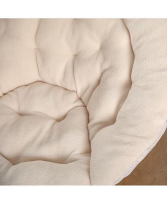 1 Count With Cozy Faux Fur Cushion And Metal Frame For Dorms, Bedrooms, Apartments And More - Ersa Oversize Folding Saucer Chair