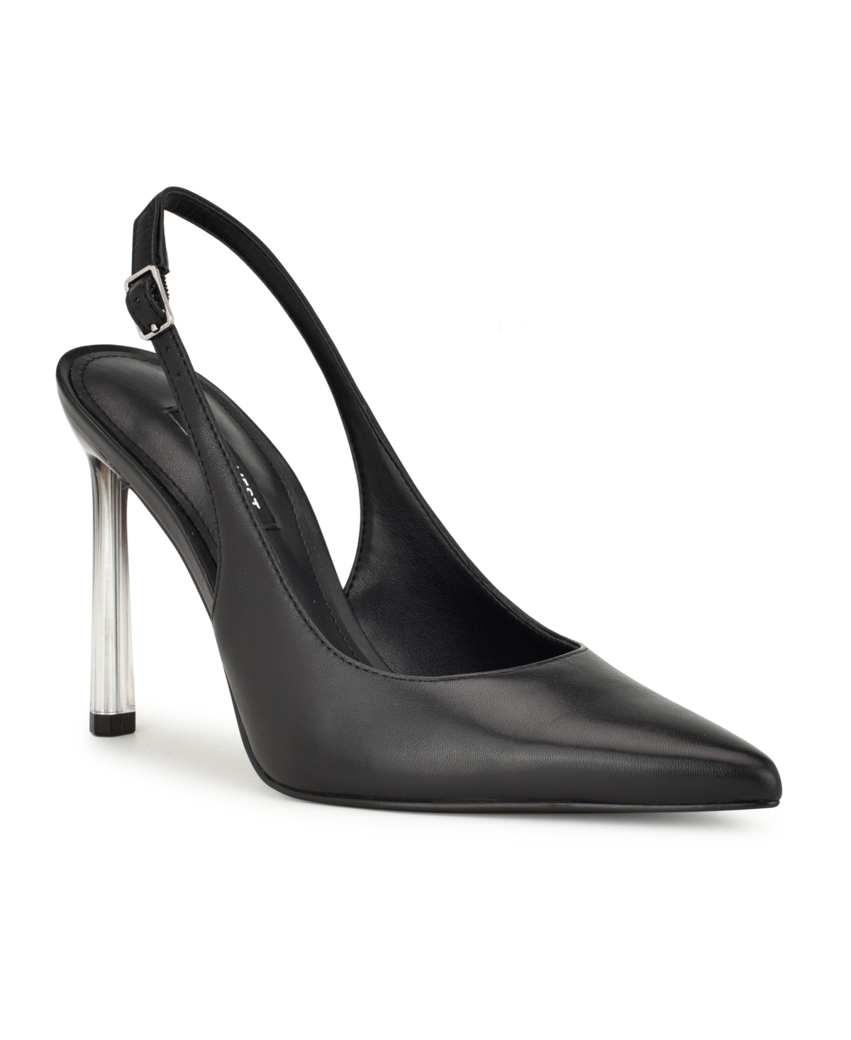 Nine West Women's Felina Pointy Toe Stiletto Dress Pumps In Black Leather