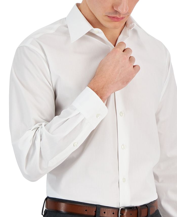 Club Room Men's Regular-Fit Solid Dress Shirt, Created for Macy's - Macy's