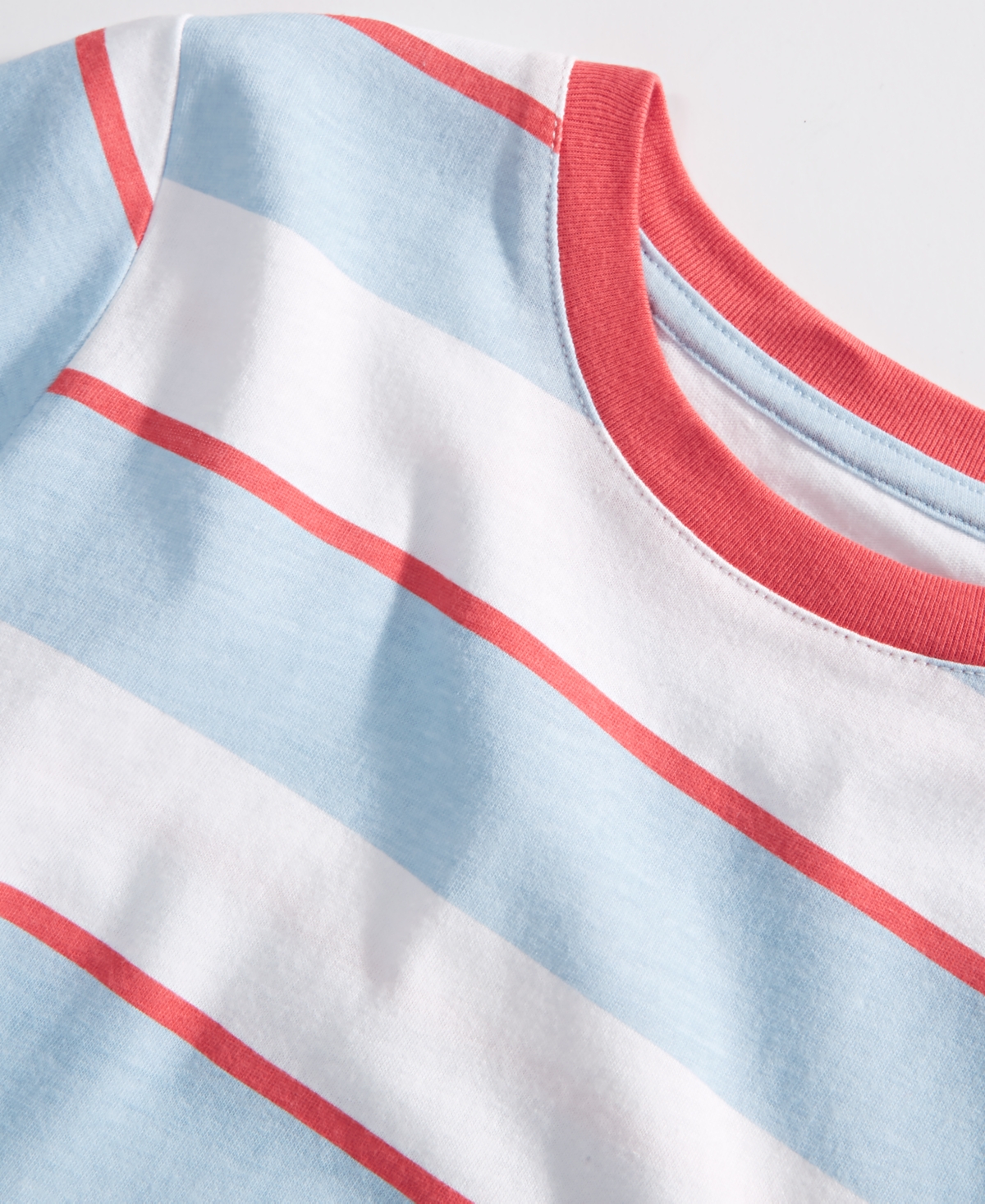 Shop Epic Threads Little Boys Rugby-striped T-shirt, Created For Macy's In Blue Topaz
