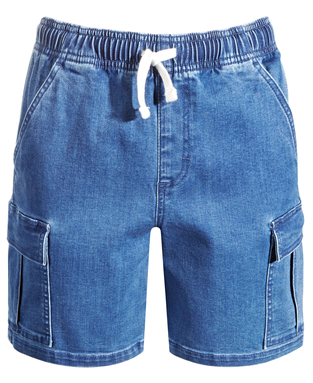 Shop Epic Threads Toddler And Little Boys Drawstring Denim Cargo Shorts, Created For Macy's In Cedar