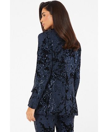 Quiz sequin best sale blazer