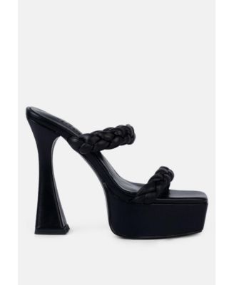PIN-UP Women's Braided High Heel Sandals