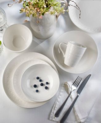 Fez 16 Pc. Double Bowl Dinnerware Set, Service for 4