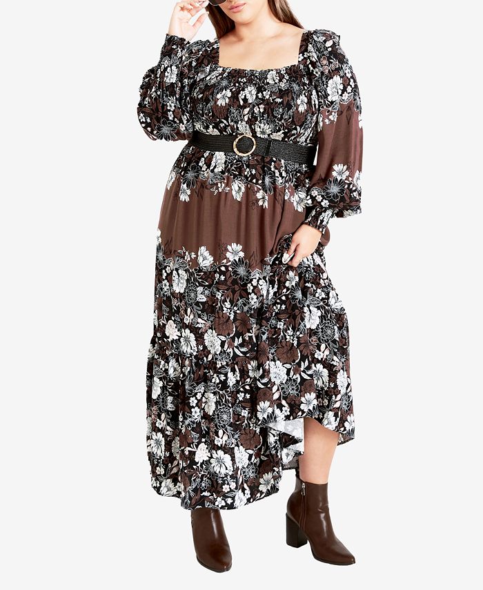 And Now This Trendy Plus Size Tiered Maxi Dress - Macy's