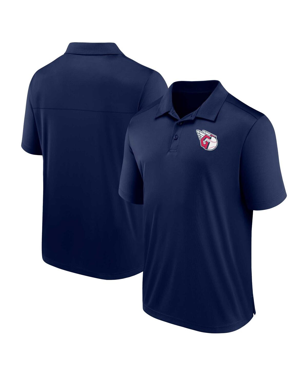 Shop Fanatics Men's  Navy Cleveland Guardians Logo Polo Shirt