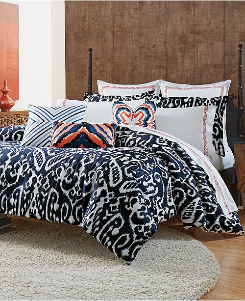 Trina Turk Closeout Indigo Ikat Comforter And Duvet Sets