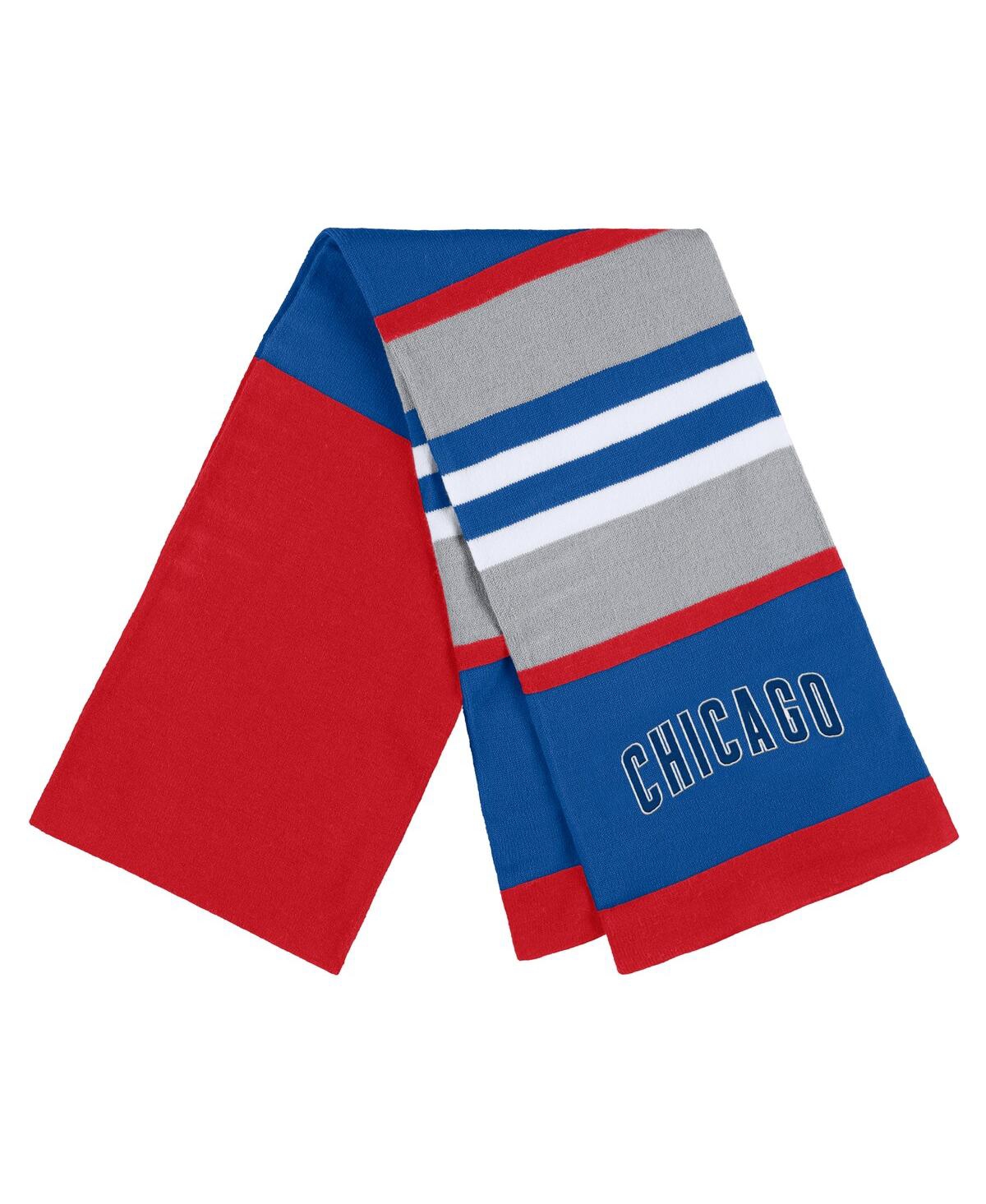 Shop Wear By Erin Andrews Women's  Chicago Cubs Stripe Glove And Scarf Set In Multi