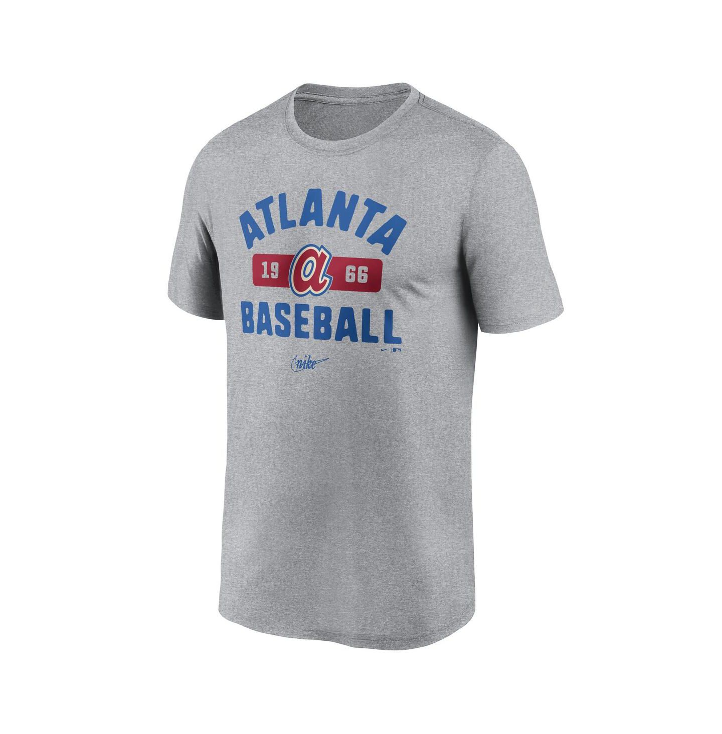 Мужская футболка Nike Heather Gray Atlanta Braves Legend — фото 2
