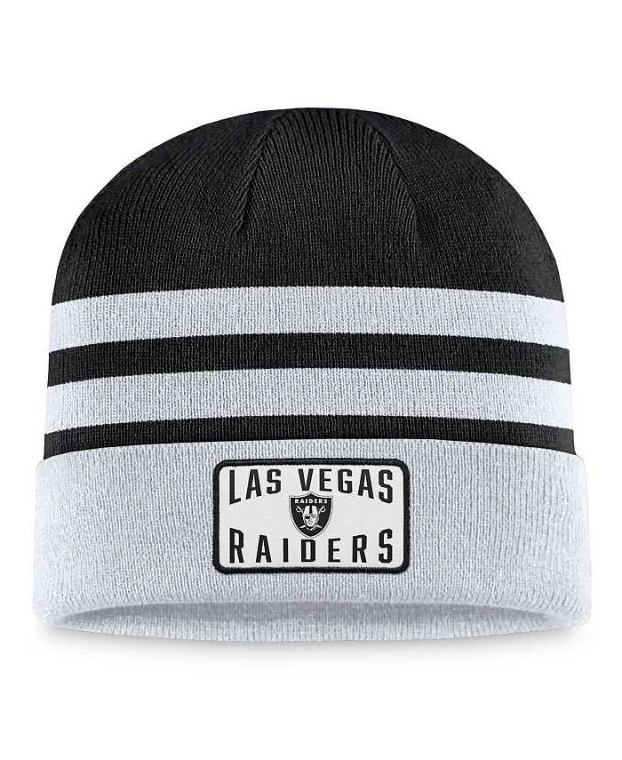 Fanatics Men's Branded Heather Gray Las Vegas Raiders Logo Cuffed Knit ...