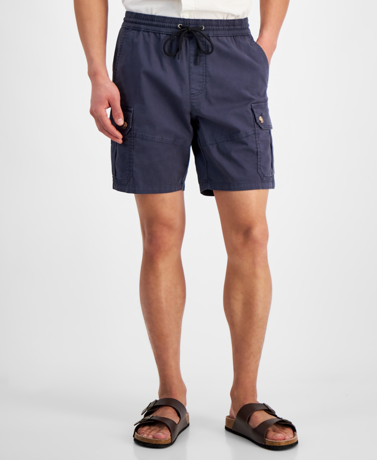 Sun + Stone Men's Relaxed Fit 8" Cargo Shorts, Created For Macy's In Fin