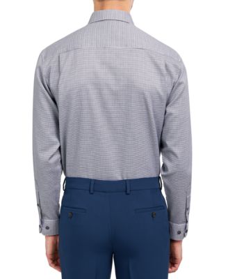 Men's Regular-Fit Dobby Gingham Dress Shirt