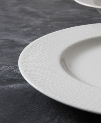 Amanda White Embossed Oval Platter