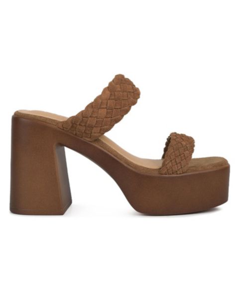 Женские сандалии Rag & Co Misaki Woven Suede Strap Platform, цвет: Бежевый / Хаки