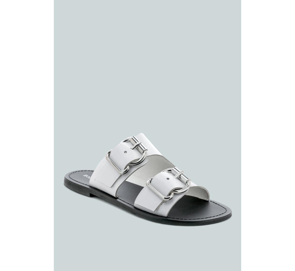 RAG & CO KELLY WOMENS FLAT SANDAL WITH BUCKLE STRAPS