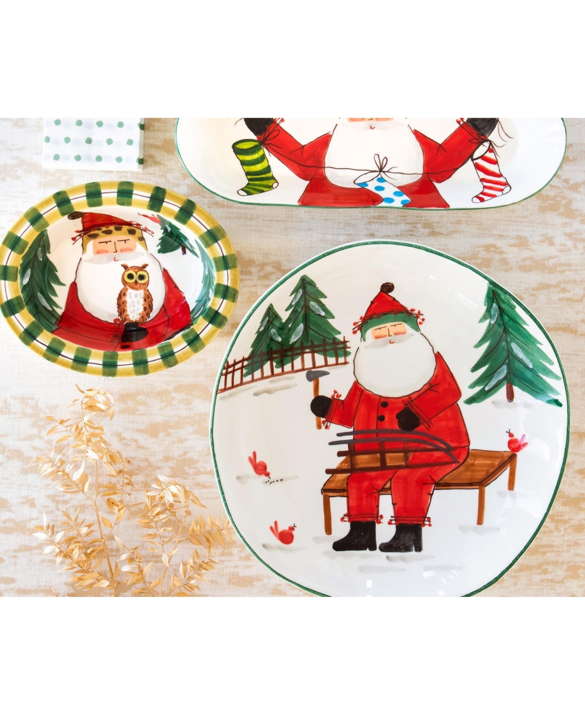 Old St. Nick Bowl with Sleigh