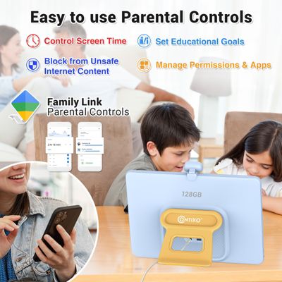 A3 15.6" Educational Touch Screen Android 11 HD 128GB Tablet Featuring 80 Disney eBooks Videos with 13MP Camera & Built-in 10W Speaker