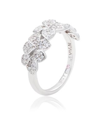 Suzy Levian Sterling Silver Emerald Cut Topaz And White Topaz Pendant