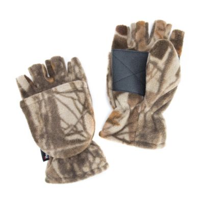 Men's Waterproof Fleece Flip Mittens
