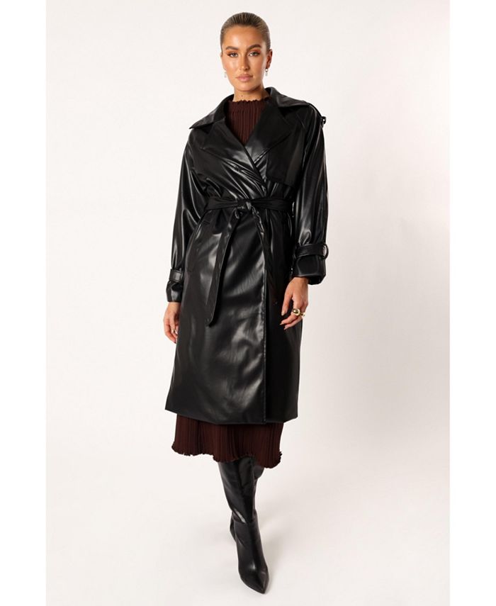 Petal and Pup Women's Antonella Faux Leather Trench Coat - Macy's