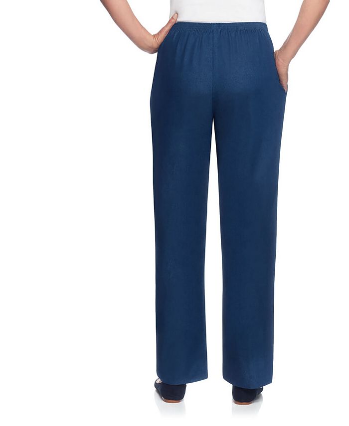 Alfred Dunner Classics Pull-On Denim Pants in Petite and Petite Short ...