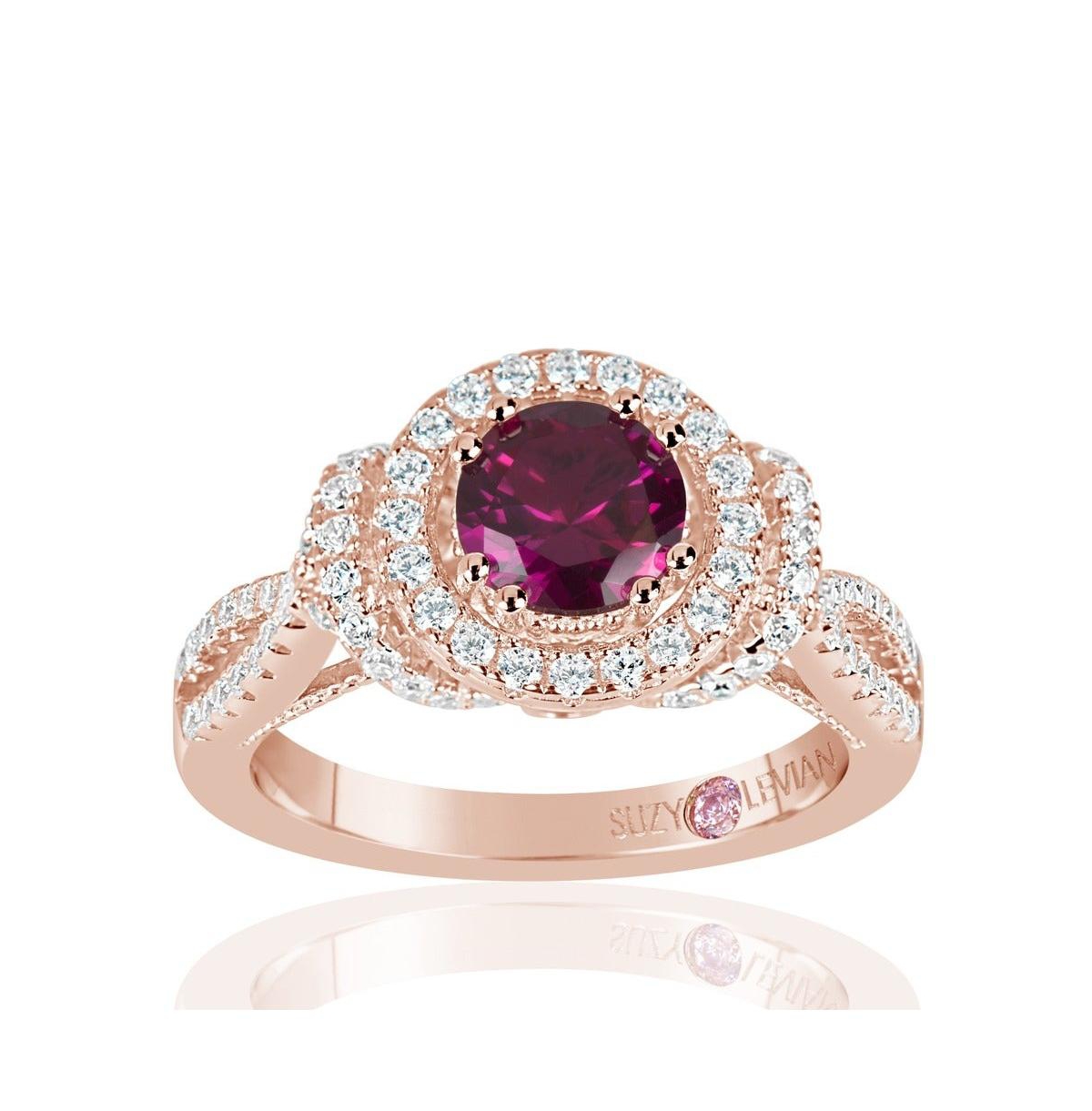 Suzy Levian New York Suzy Levian Rose Sterling Silver Cubic Zirconia Anniversary Ring