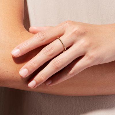 Twisted Adjustable Ring - Rope Mini