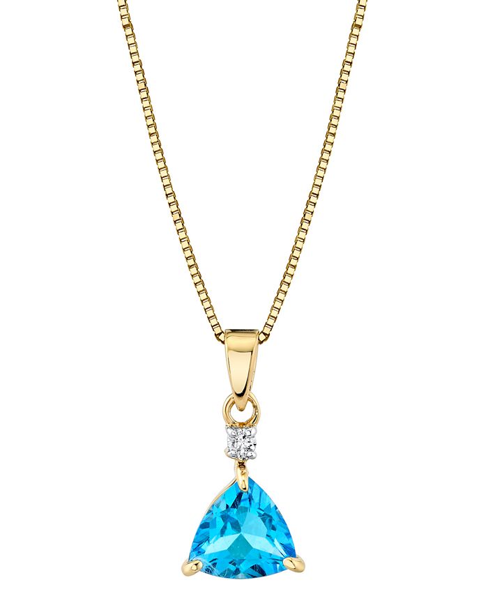 Macy's blue sale topaz necklace