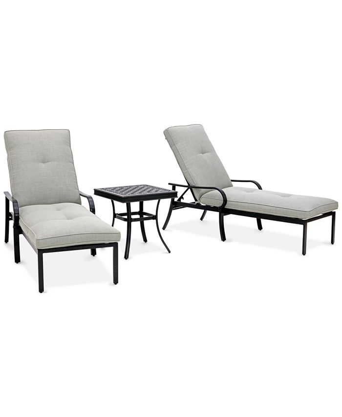Agio St Croix Outdoor 3 pc Chaise Set 2 Chaise Lounge Chairs 1
