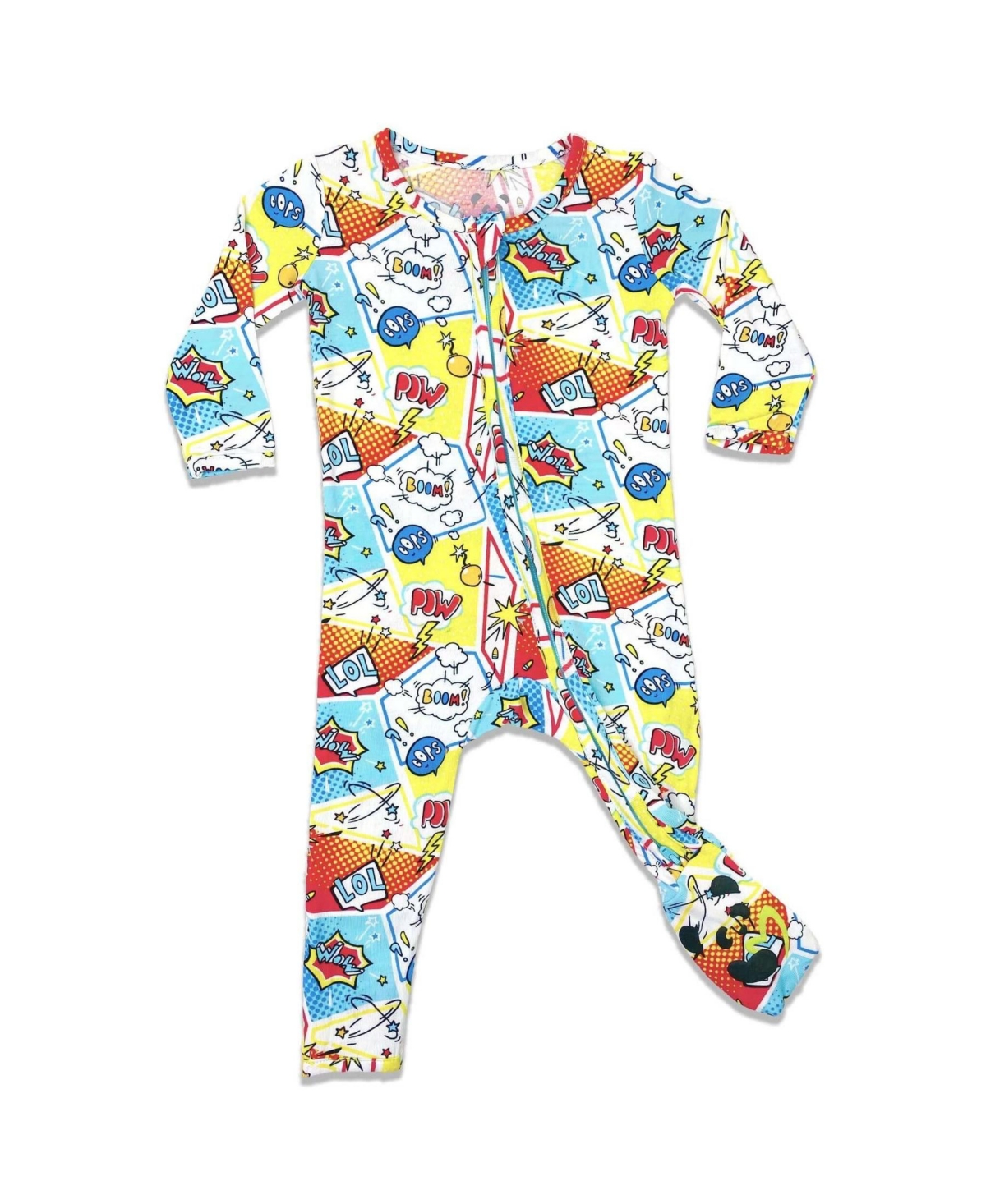 Bellabu Bear Baby Boys Comic Hero Convertible Footie Pajama