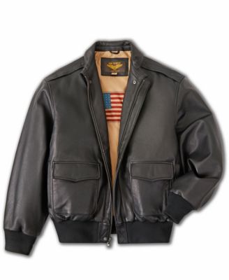 Men A-2 Leather Flight Bomber Jacket