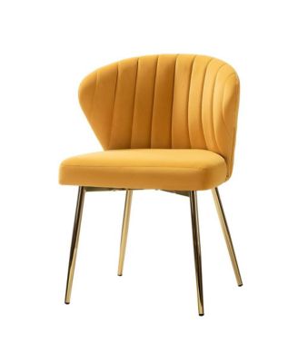 Aruna Velvet Side Chair with Metal Legs