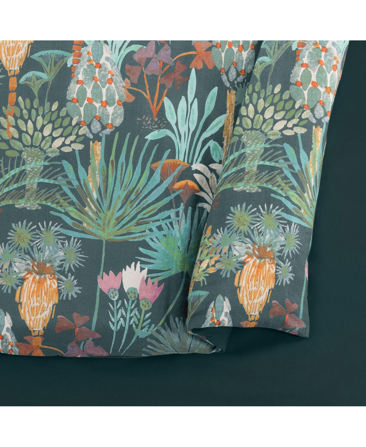 Justina Blakeney Phoenix Cotton Sateen Duvet Cover Sets In Green