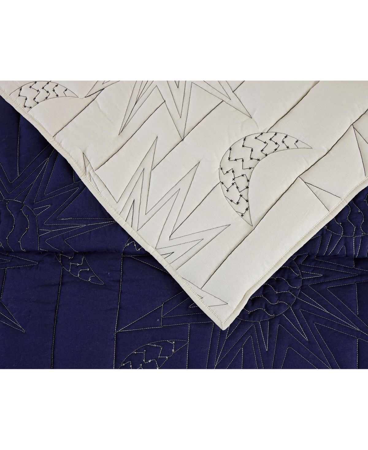 Justina Blakeney Sun Moon Cotton 3-Pc Quilt Set, Full/Queen