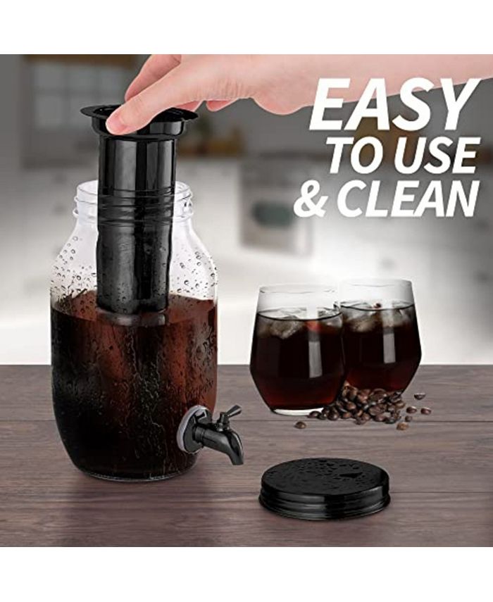 Zulay Kitchen 1.5 Liter Cold Brew Coffee Maker with Extra Thick Glass