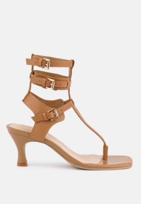 Womens Nereid Kitten Heel Cut Out Gladiator Sandals