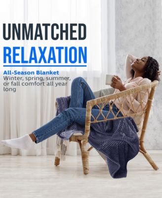 Cut Plush Lightweight Super Soft Luxury Bed Throw, 50" x 60"