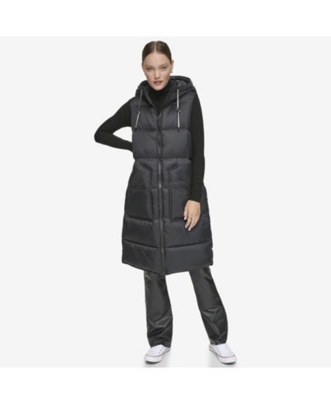 Женские жилеты Andrew Marc Women's Kerr Horizontal Rail Quilted Matte Shell Puffer Vest