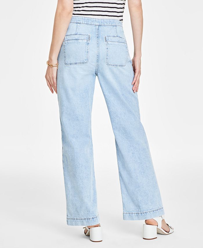 On 34th Women's Sailor High-Rise Wide-Leg Jeans, Created for Macy's ...