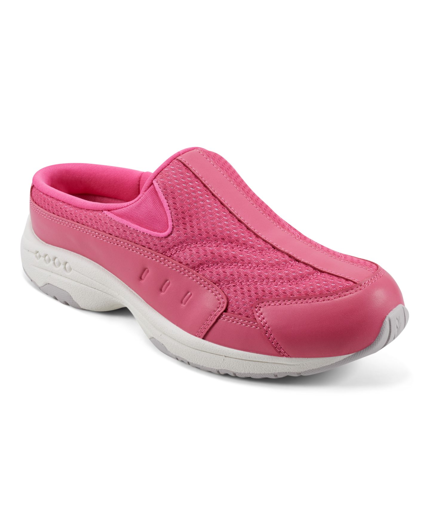 Женские кроссовки Easy Spirit Traveltime Slip-On Mule Walking, цвет: Розовый сетчатый — фото 1