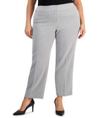 Kasper - Plus Size Straight-Leg Pants