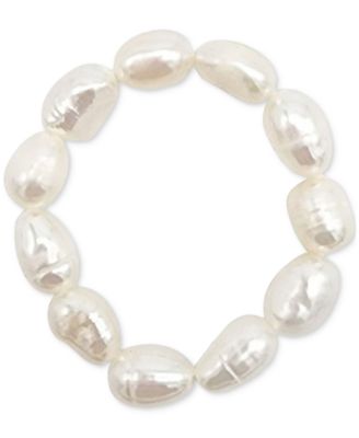 ADORNIA - 14k Gold-Plated Freshwater Pearl Stretch Ring