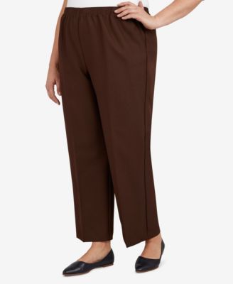 Plus Size Classic Pull-On Straight-Leg Average Length Pants