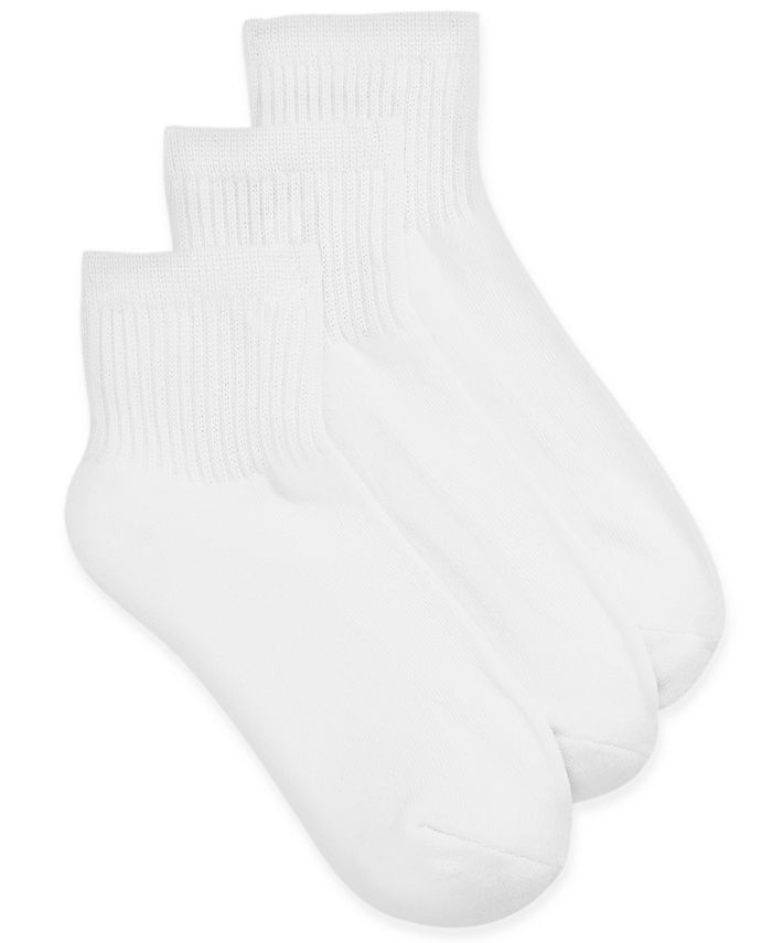 Charter Club Women's Solid 3 Pack Ankle Socks - Macy's