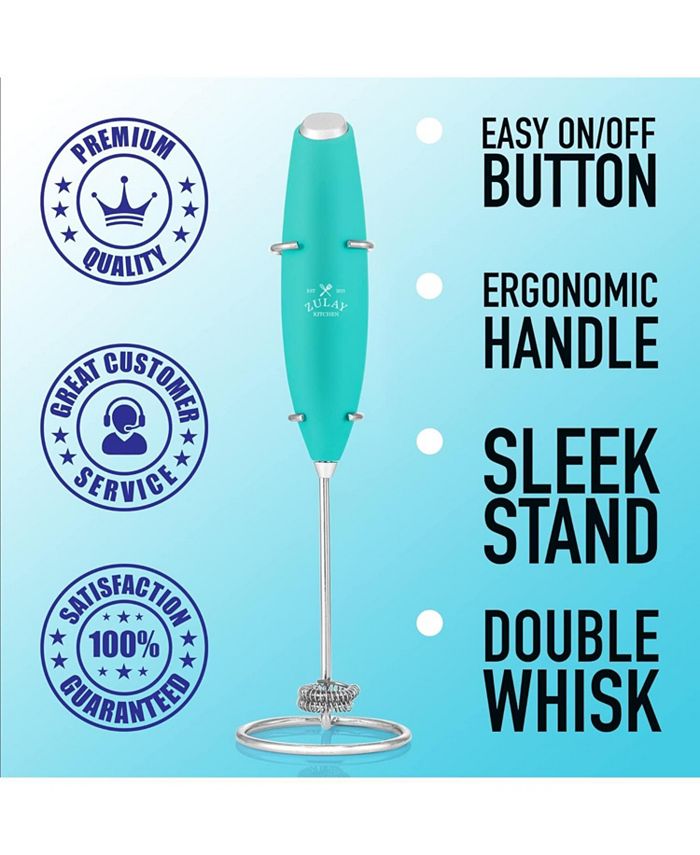 Zulay Kitchen Handheld High Powered Double Whisk Milk Frother Macy's