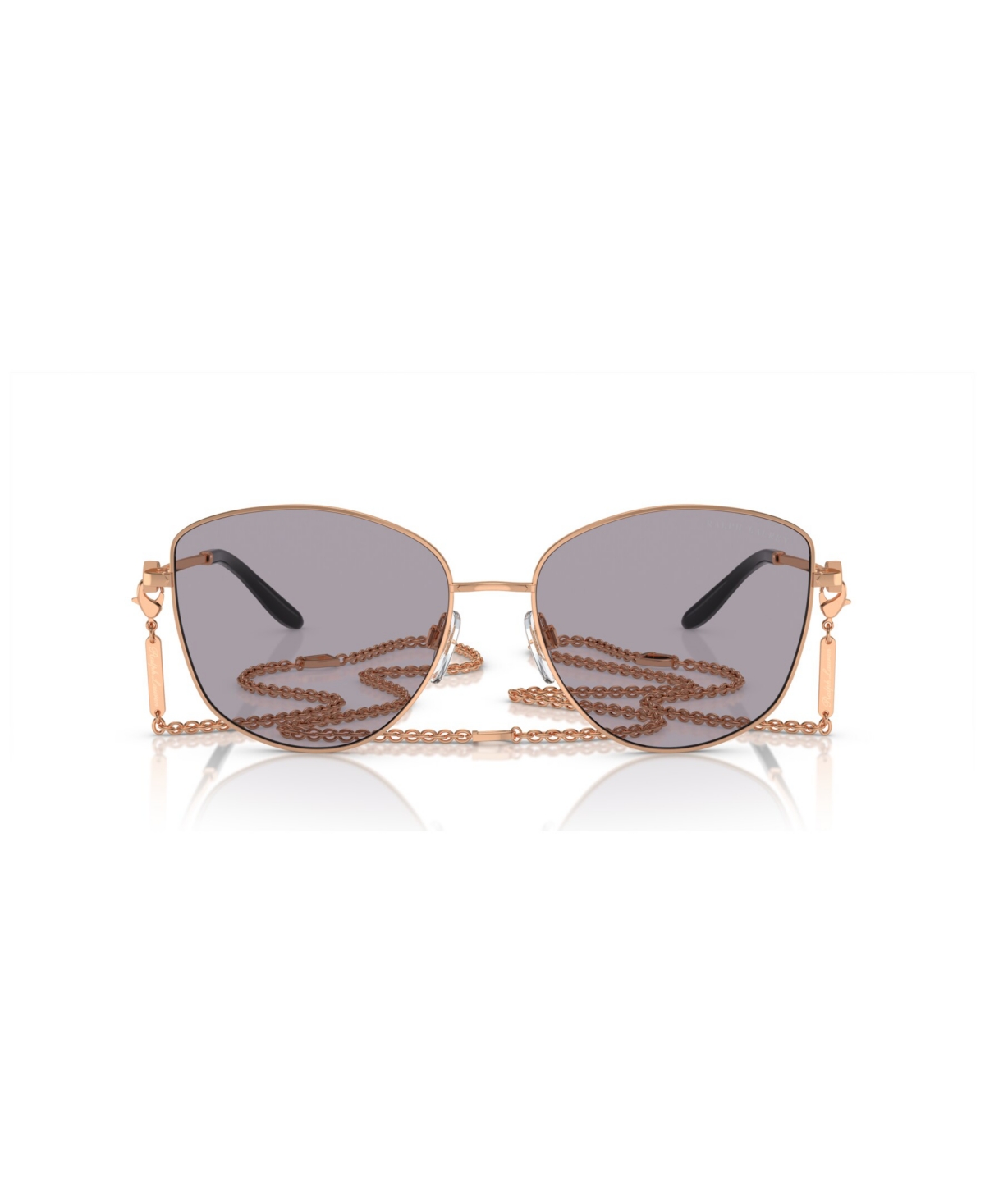 Shop Ralph Lauren Women's The Vivienne Sunglasses, Mirror Rl7079 In Rose Gold