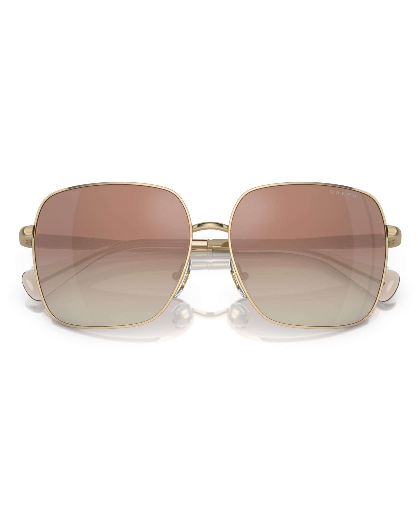 Женские солнцезащитные очки Ralph by Ralph Lauren Sunglasses, Gradient RA4142, цвет: Блестящий бледный золотой — фото 5