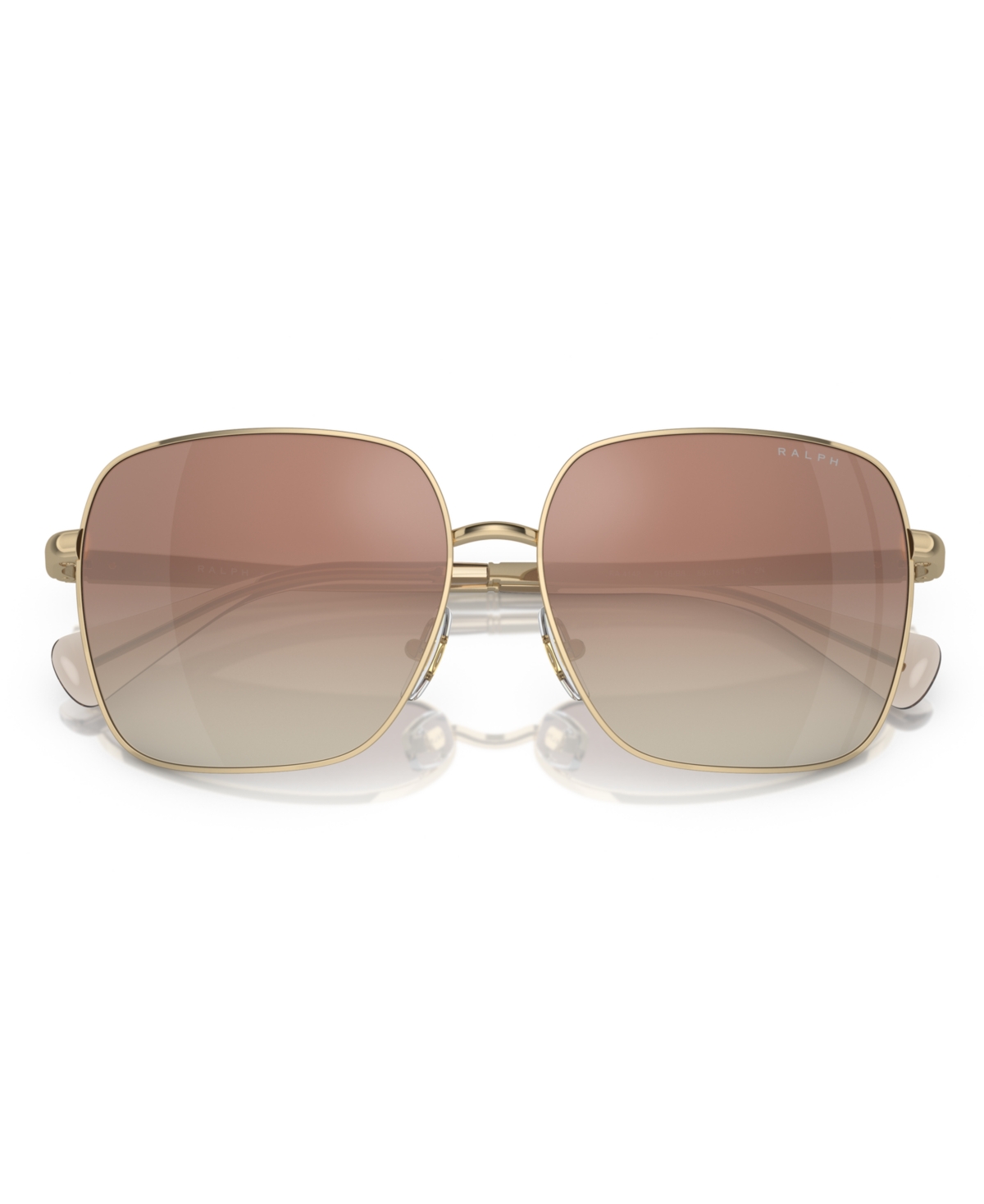 Shop Ralph By Ralph Lauren Women's Sunglasses, Mirror Gradient Ra4142 In Shiny Pale Gold