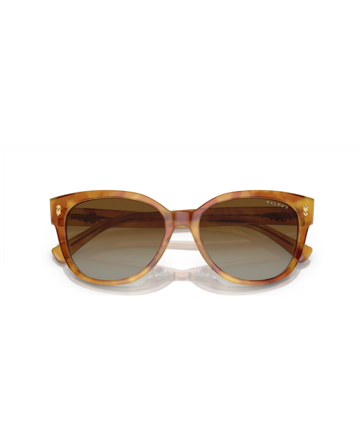 Shop Ralph By Ralph Lauren Women's Polarized Sunglasses, Gradient Polar Ra5305u In Orange Havana