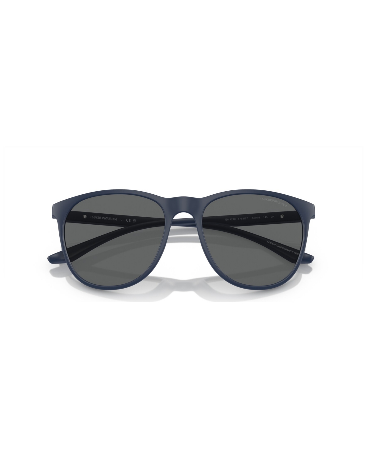 Shop Emporio Armani Men's Sunglasses Ea4210 In Matte Bluette